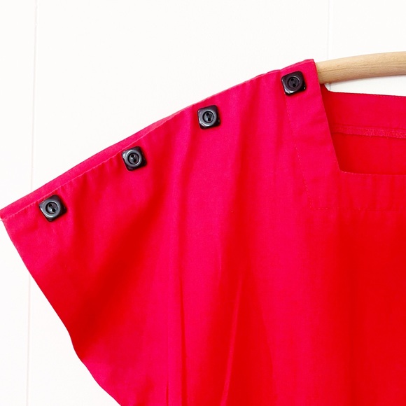 ❌SOLD❌VTG 80s Dovani Cherry Red Square Neck Minidress - Picture 7 of 9